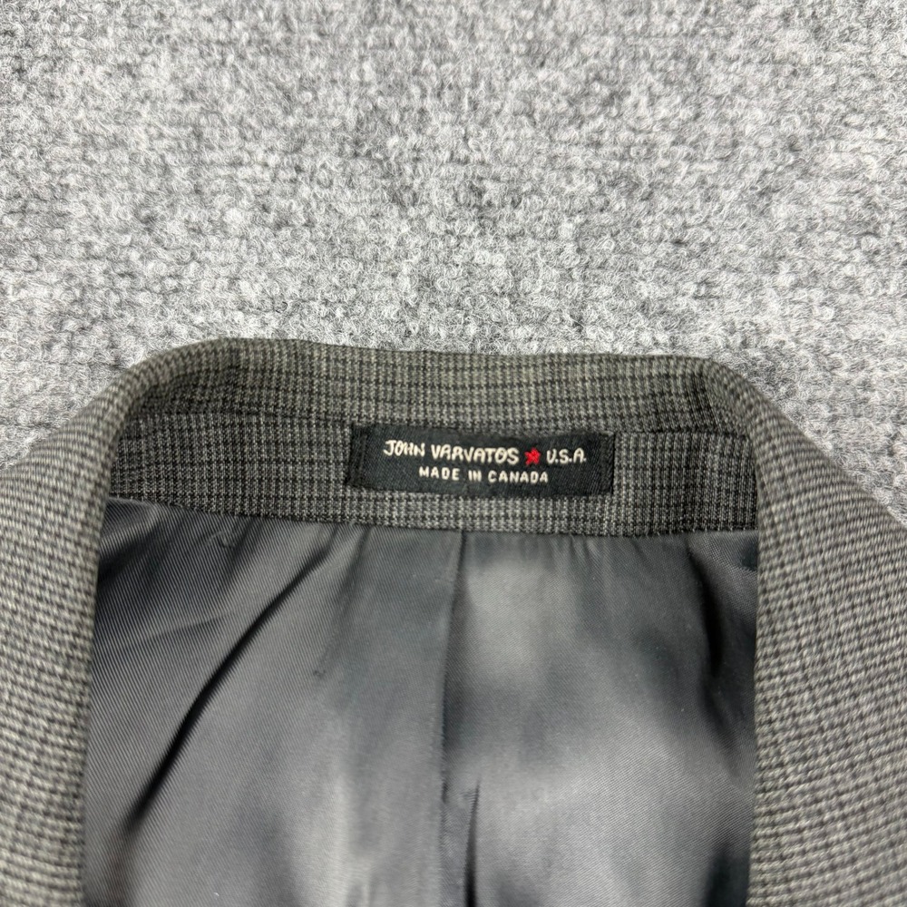 John Varvatos Blazer Mens 38R Grey Wool Micro Check Sport Coat L526659B Canada - Picture 12 of 12
